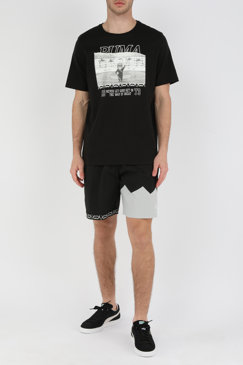 חולצת כדורסל שחורה עם הדפס חתול